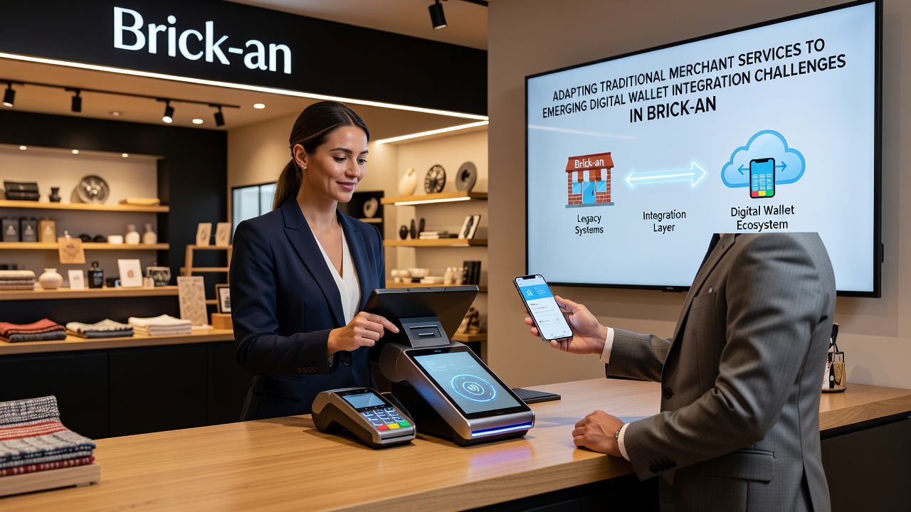 Close-up of a merchant scanning a digital wallet QR code on a modernized terminal in a physical store environment