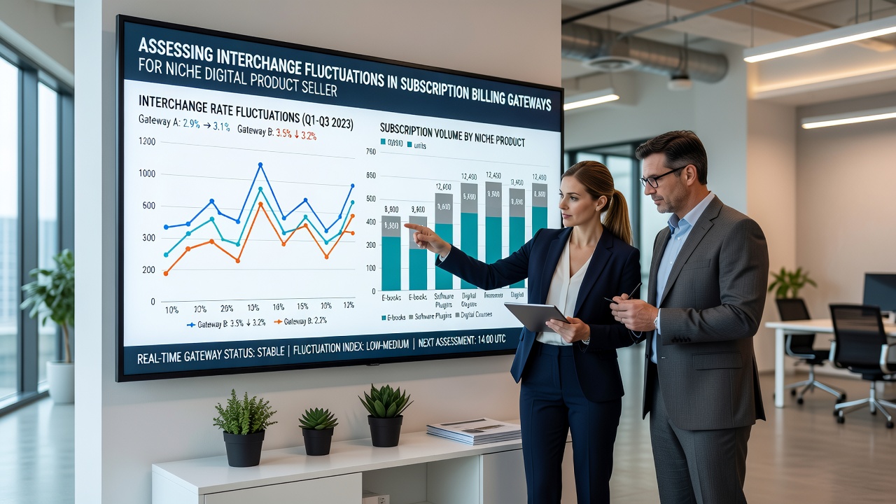 Detailed breakdown of subscription gateway reporting interface highlighting fee fluctuation metrics for niche digital sellers